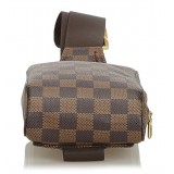 Louis Vuitton Vintage - Damier Ebene Geronimos Bag - Marrone - Borsa a Tracolla in Pelle e Tela Monogramma - Alta Qualità Luxury