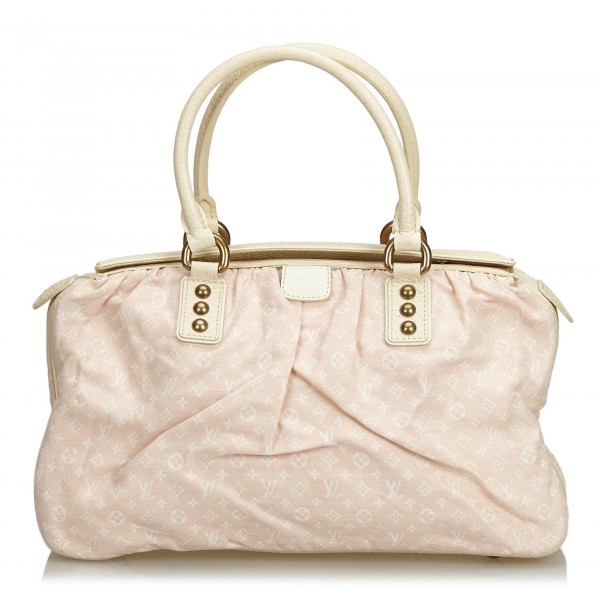 Louis Vuitton Vintage - Mini Lin Trapeze GM Bag - Rosa Rose - Borsa in Pelle e Tela - Alta Qualità Luxury