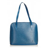 Louis Vuitton Vintage - Epi Lussac Bag - Blu - Borsa in Pelle Epi e Pelle - Alta Qualità Luxury