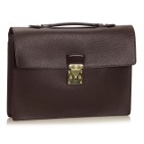 Louis Vuitton Vintage - Serviette Kourad Briefcase - Nera - Valigetta 24 h in Pelle Taiga e Pelle - Alta Qualità Luxury