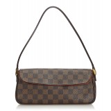 Louis Vuitton Vintage - Damier Ebene Recoleta Bag - Marrone - Borsa in Pelle e Tela Damier - Alta Qualità Luxury