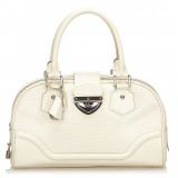 Louis Vuitton Vintage - Epi Bowling Montaigne GM Bag - White Ivory - Leather and Epi Leather Handbag - Luxury High Quality