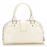 Louis Vuitton Vintage - Epi Bowling Montaigne GM Bag - Bianco Avorio - Borsa in Pelle Epi e Pelle - Alta Qualità Luxury