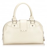 Louis Vuitton Vintage - Epi Bowling Montaigne GM Bag - White Ivory - Leather and Epi Leather Handbag - Luxury High Quality