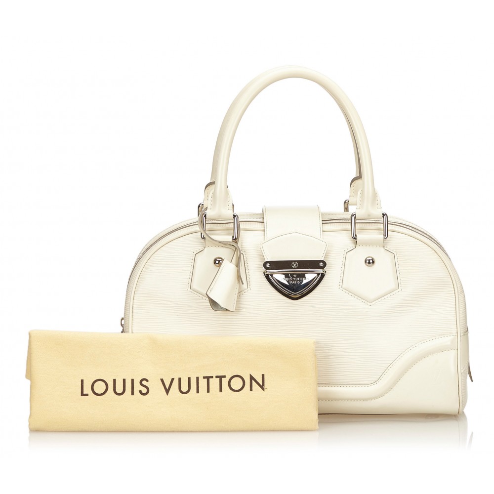Louis Vuitton Vintage - Epi Bowling Montaigne GM Bag - White Ivory - Leather and Epi Leather ...