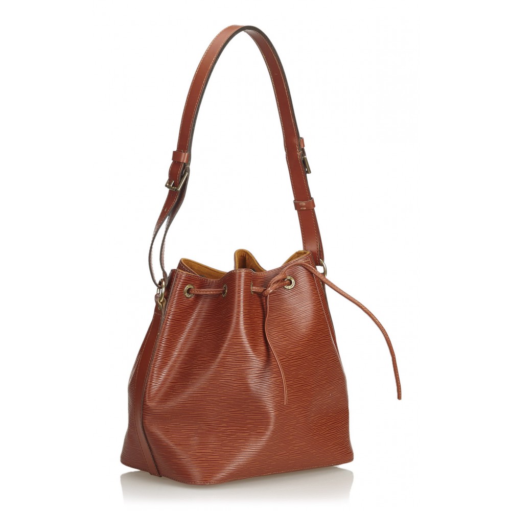 Louis Vuitton Brown Epi Leather Noe Drawstring Bag.  Luxury, Lot #79029