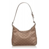 Louis Vuitton Vintage - Monogram Satin Little Boulogne Bag - Brown Bronze - Canvas and Leather Handbag - Luxury High Quality