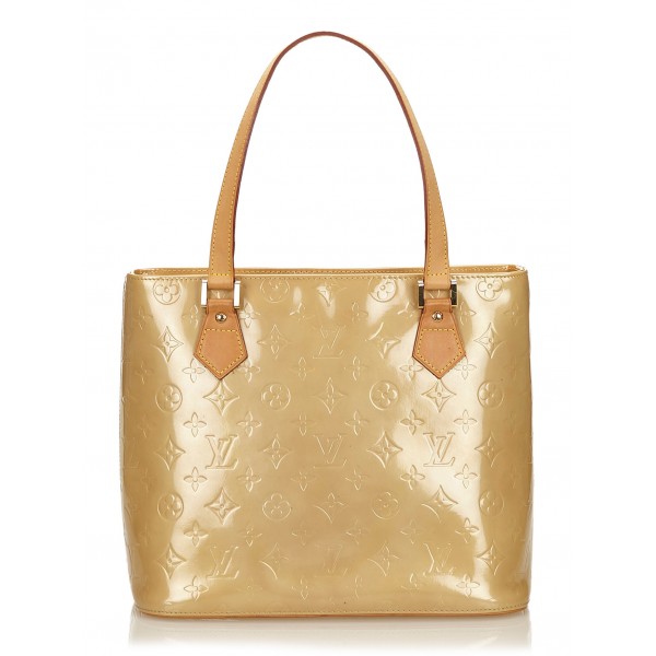 Louis Vuitton Vintage - Vernis Houston Bag - Gold Brown - Vernis Leather Handbag - Luxury High Quality
