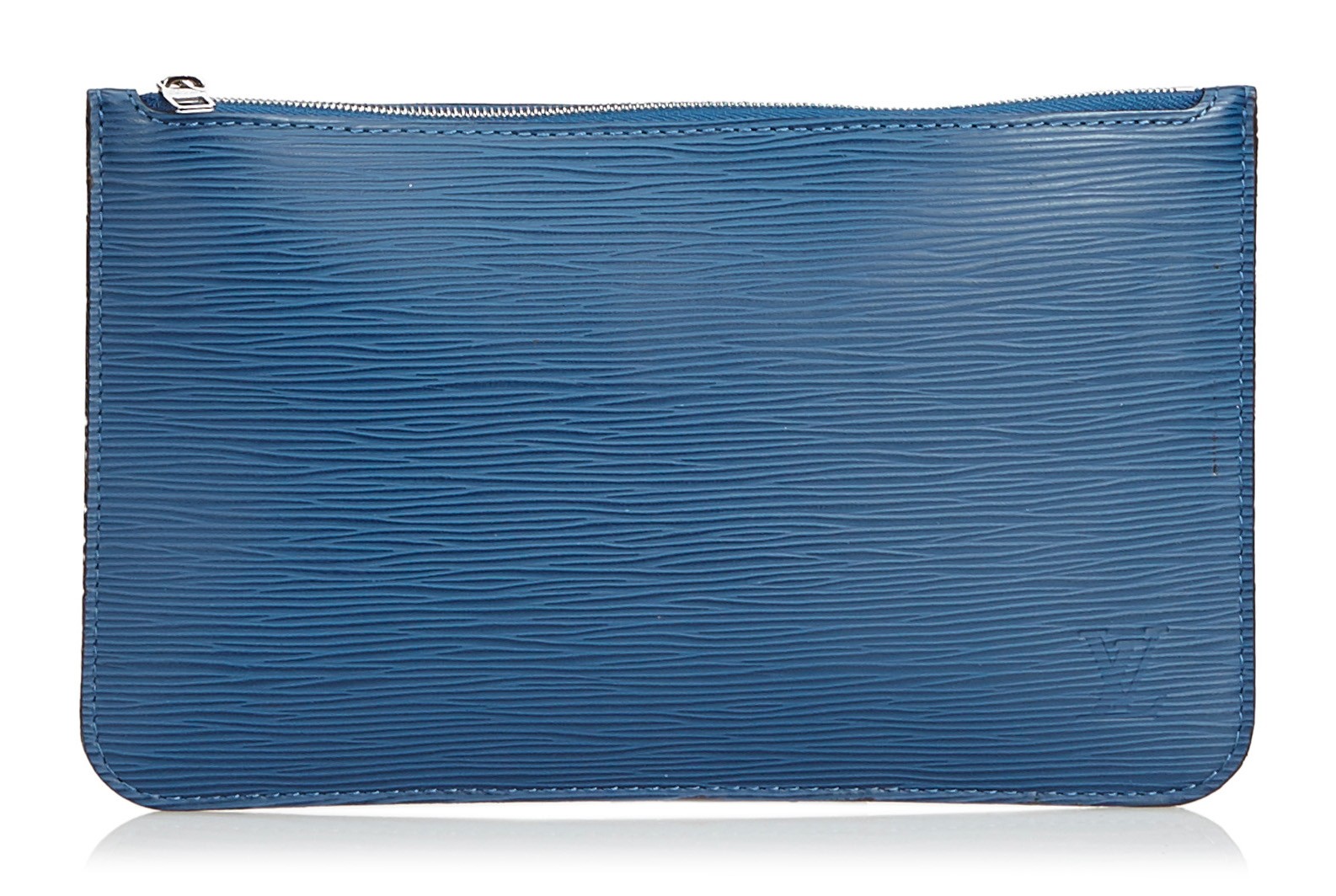 Hermès Pouch in Blue Leather – Fancy Lux