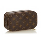 Louis Vuitton Vintage - Monogram Trousse Blush PM Pouch - Brown - Leather and Monogram Leather Pouch - Luxury High Quality