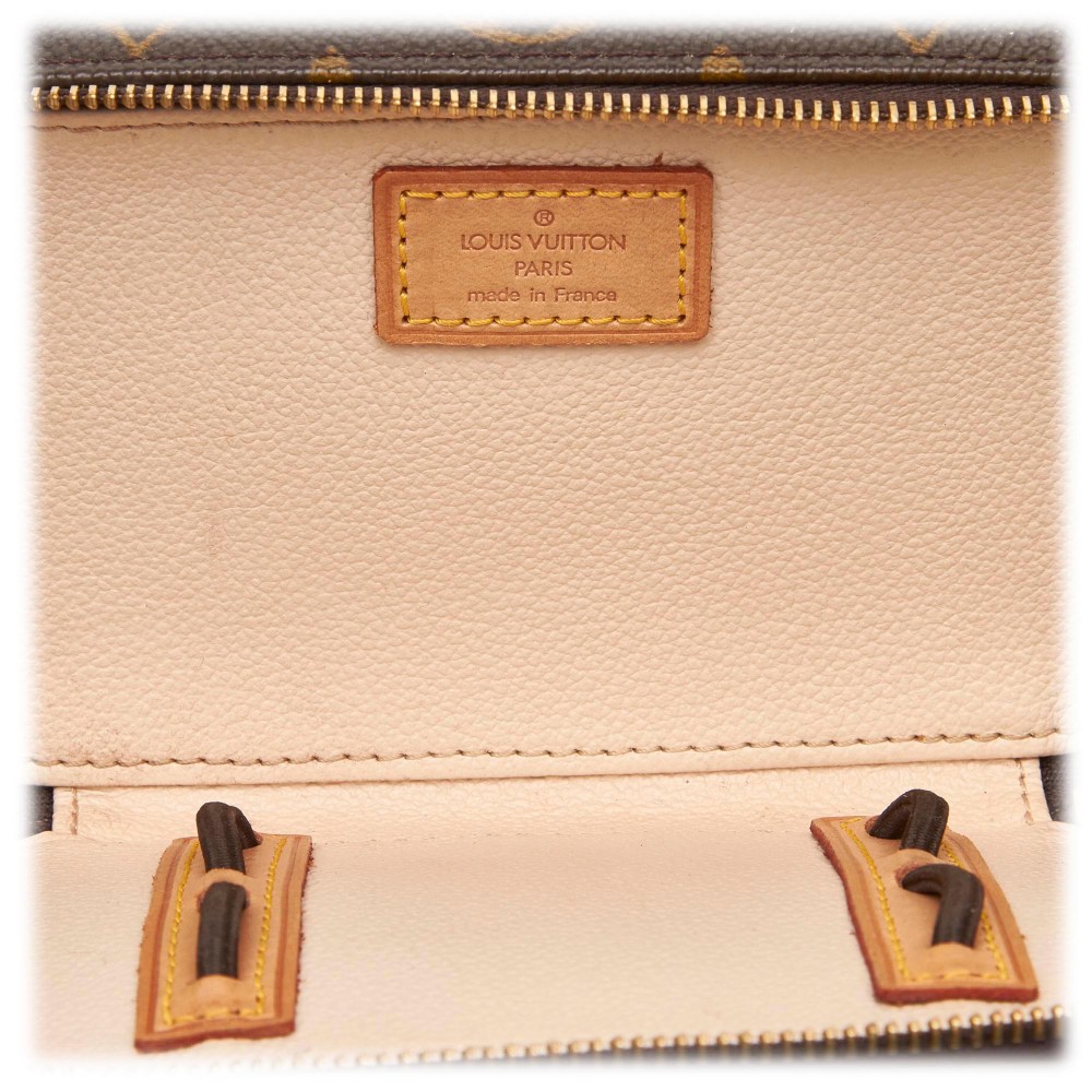 Louis Vuitton Monogram Trousse Wristlet Pouch Bag Made in France