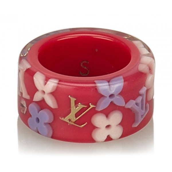 Louis Vuitton Vintage - Inclusion Ring - Rosa - Resina - Anello LV - Alta Qualità Luxury