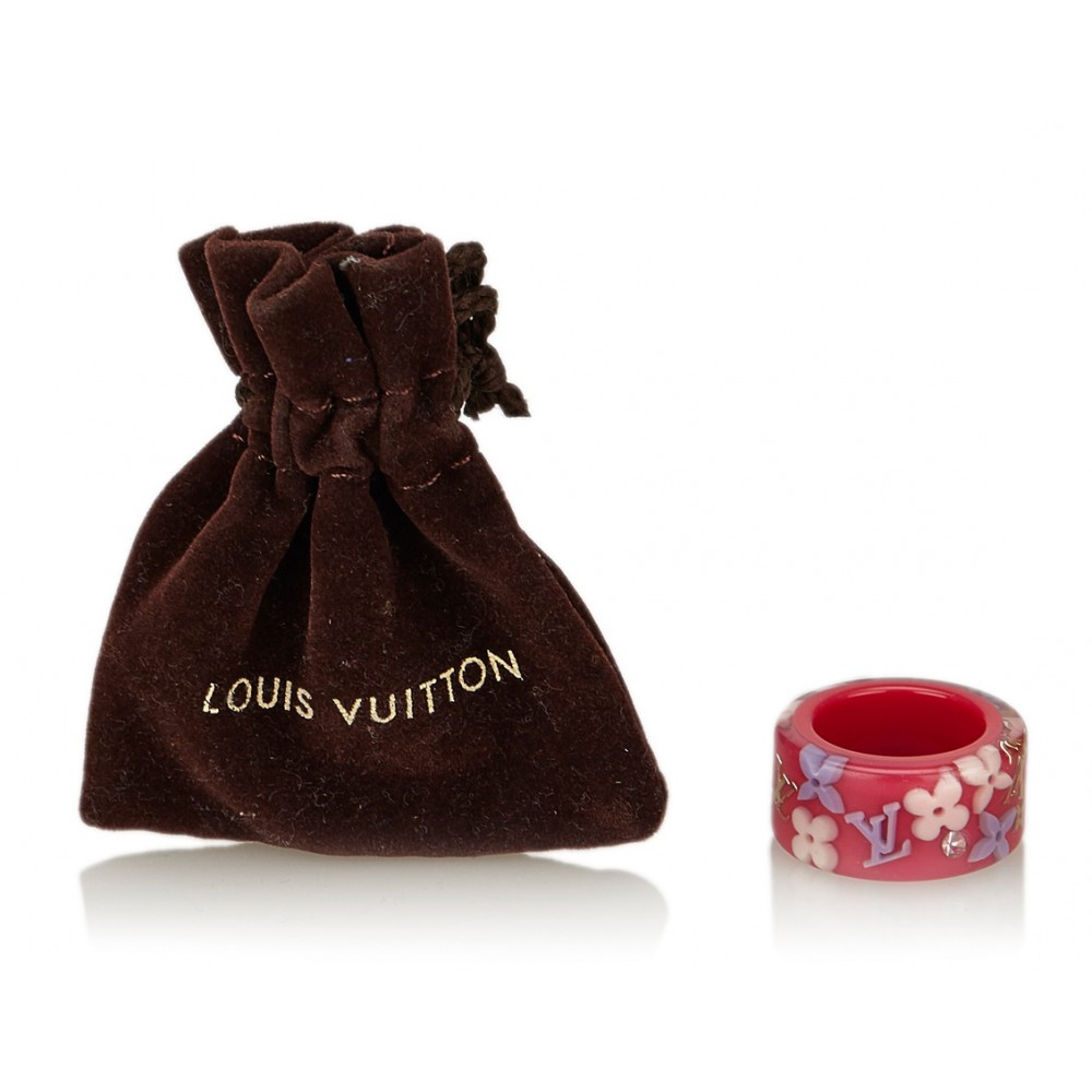 Louis Vuitton, Pink Inclusion Ring Multiple colors Plastic Resin ref.134812  - Joli Closet