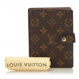 Louis Vuitton Vintage - Monogram Agenda PM - Marrone - Agenda in Pelle Monogramma e Pelle - Alta Qualità Luxury