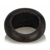 Louis Vuitton Vintage - Wood Silvania Ring - Oro Marrone - Legno - Anello LV - Alta Qualità Luxury