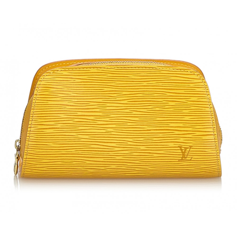 Louis Vuitton Vintage ocra yellow zip wallet Leather ref.757453