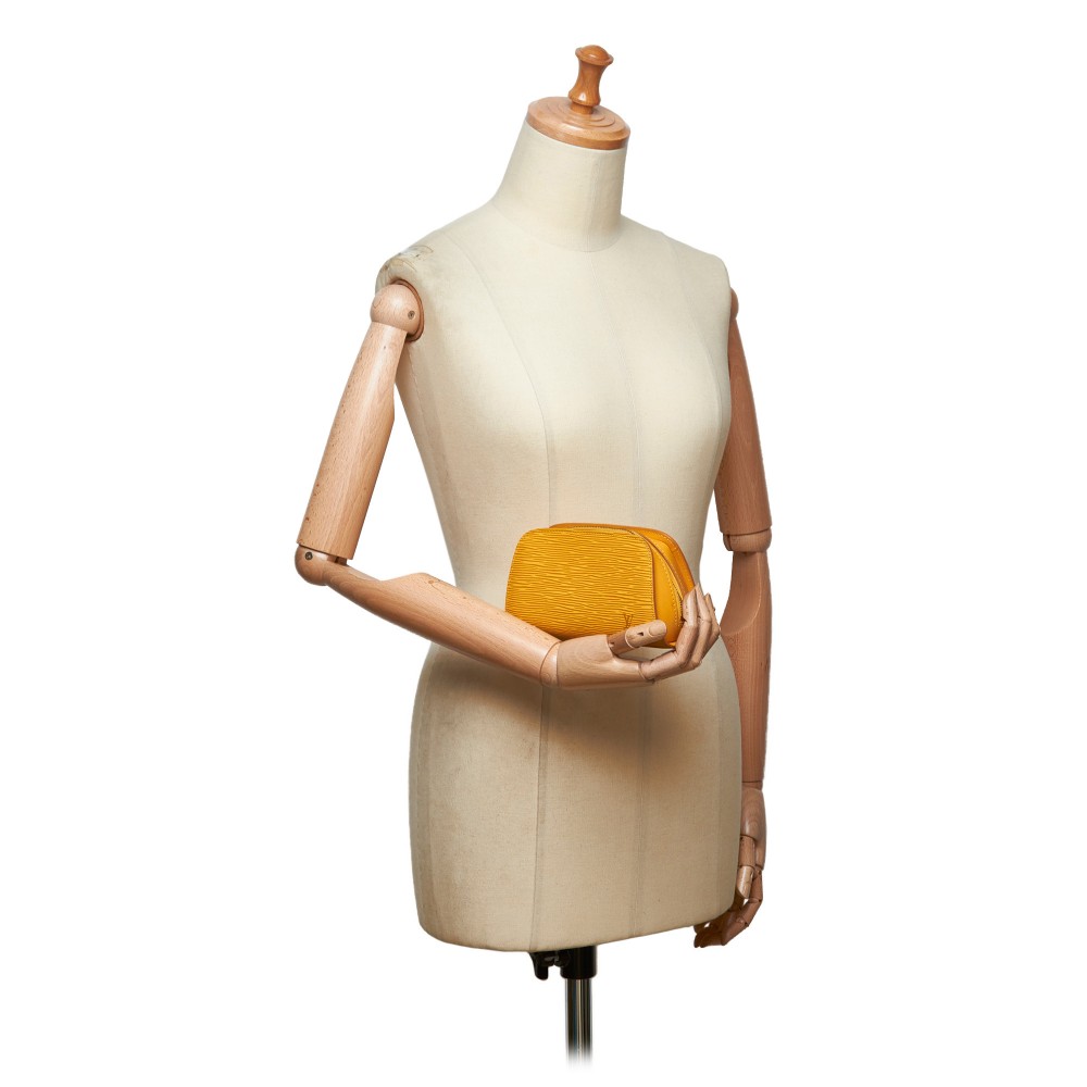 Louis Vuitton Medium Size Wallet Clutch EPI Yellow Authentic Vintage MI0997