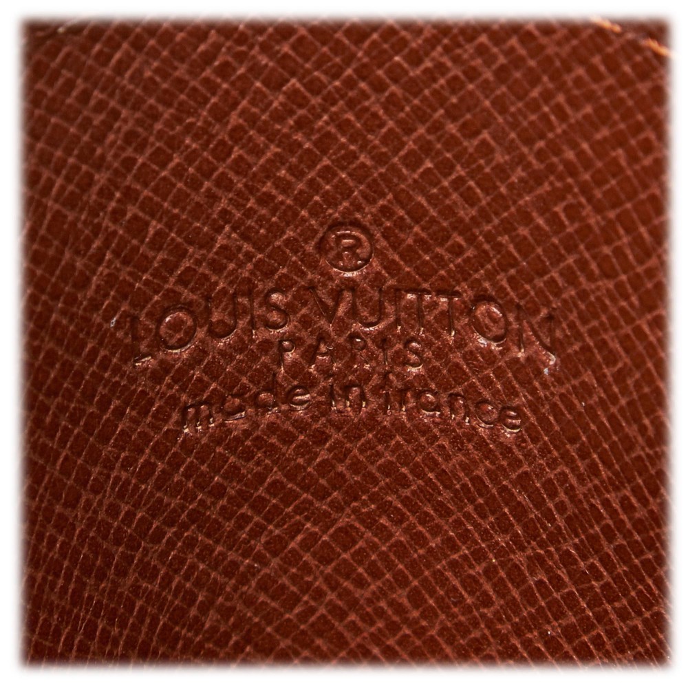 Louis Vuitton Monogram Pochette Secret Passport Holder Brown Cloth
