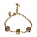 Louis Vuitton Vintage - Gamble Crystal Bracelet - Oro Viola - Oro e Cristalli Swarovski - Bracciale LV - Alta Qualità Luxury