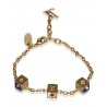 Louis Vuitton Vintage - Gamble Crystal Bracelet - Gold Purple - Gold and Swarovski Crystals - LV Bracelet - Luxury High Quality