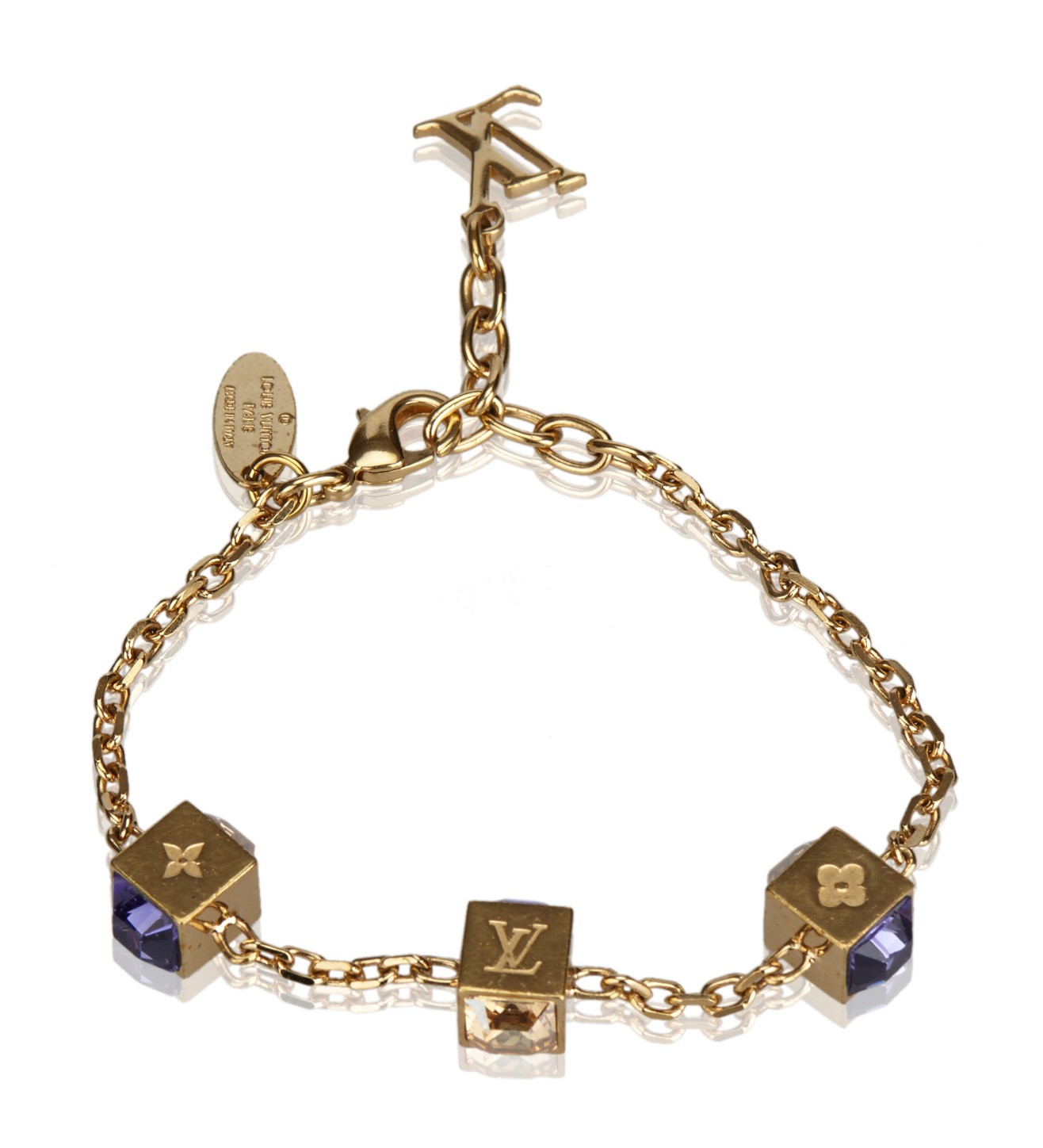 Louis Vuitton Vintage - Gamble Crystal Bracelet - Oro Viola - Oro e  Cristalli Swarovski - Bracciale LV - Alta Qualità Luxury - Avvenice