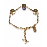 Louis Vuitton Vintage - Gamble Crystal Bracelet - Gold Purple - Gold and Swarovski Crystals - LV Bracelet - Luxury High Quality