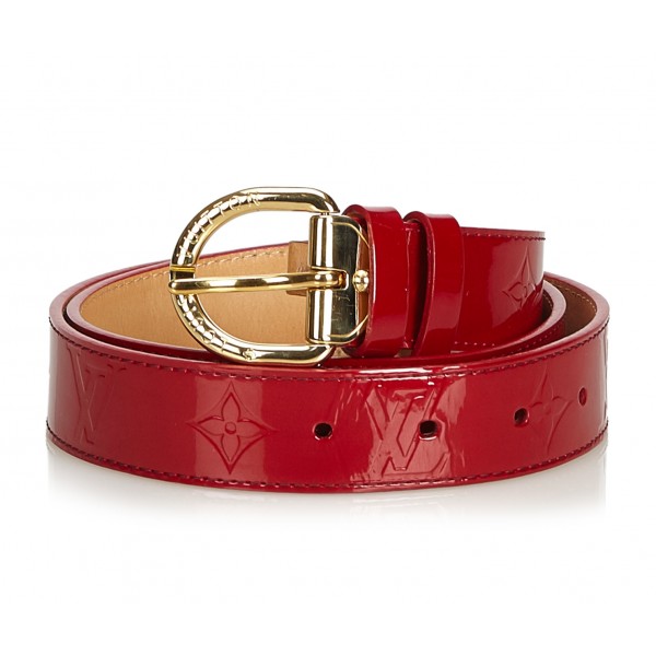 Louis Vuitton Vintage - Monogram Vernis Belt - Red - Vernis Leather Belt - Luxury High Quality