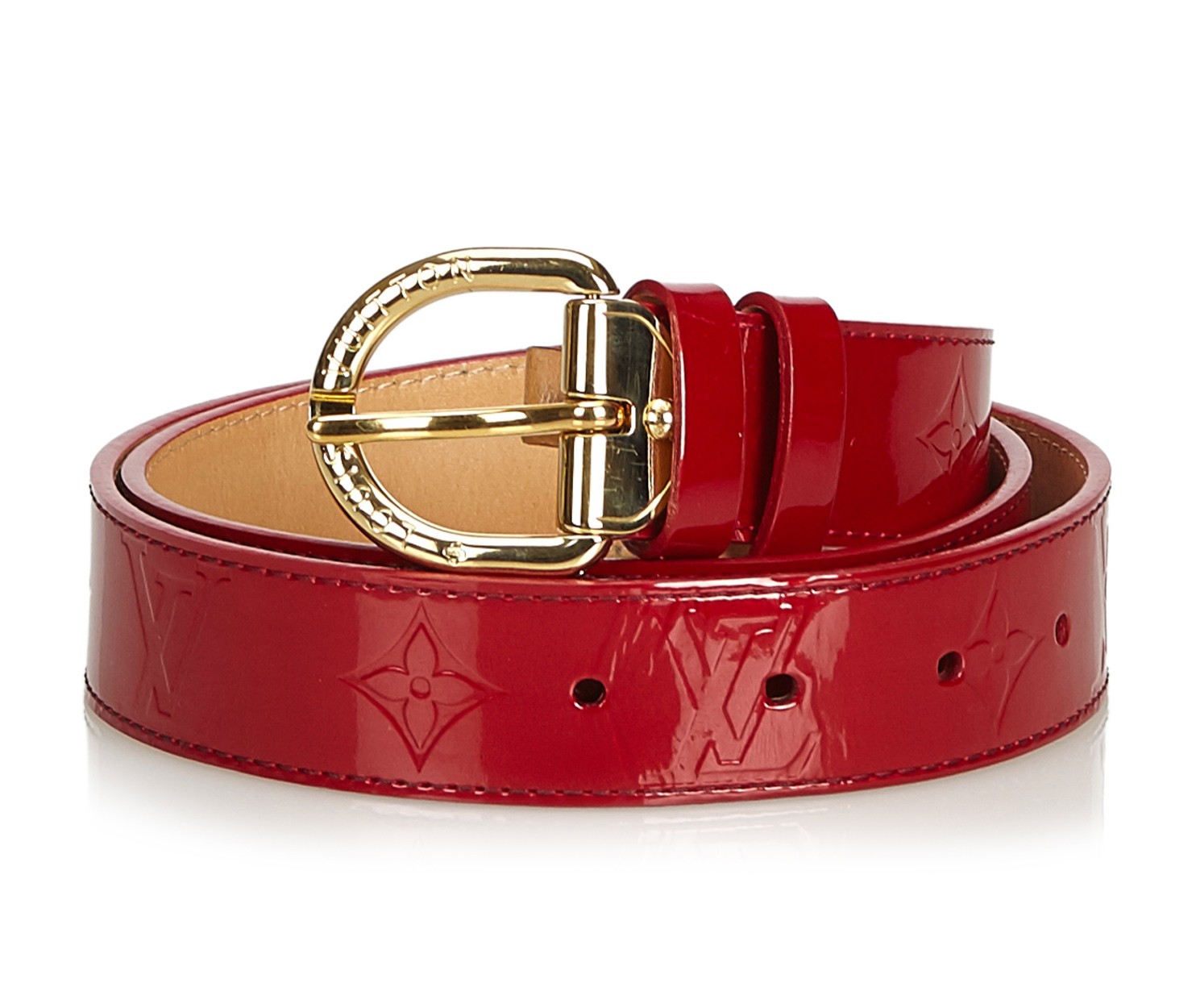 Cintura Louis Vuitton Bengala Inventeur rossa Argento Rosso Tela Metallo  Panno ref.178508 - Joli Closet