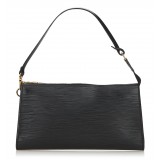 Louis Vuitton Vintage - Epi Pochette Accessoires Bag - Black - Leather and Epi Leather Handbag - Luxury High Quality