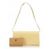 Louis Vuitton Vintage - Epi Honfleur Bag - Crema - Borsa in Pelle Epi e Pelle - Alta Qualità Luxury