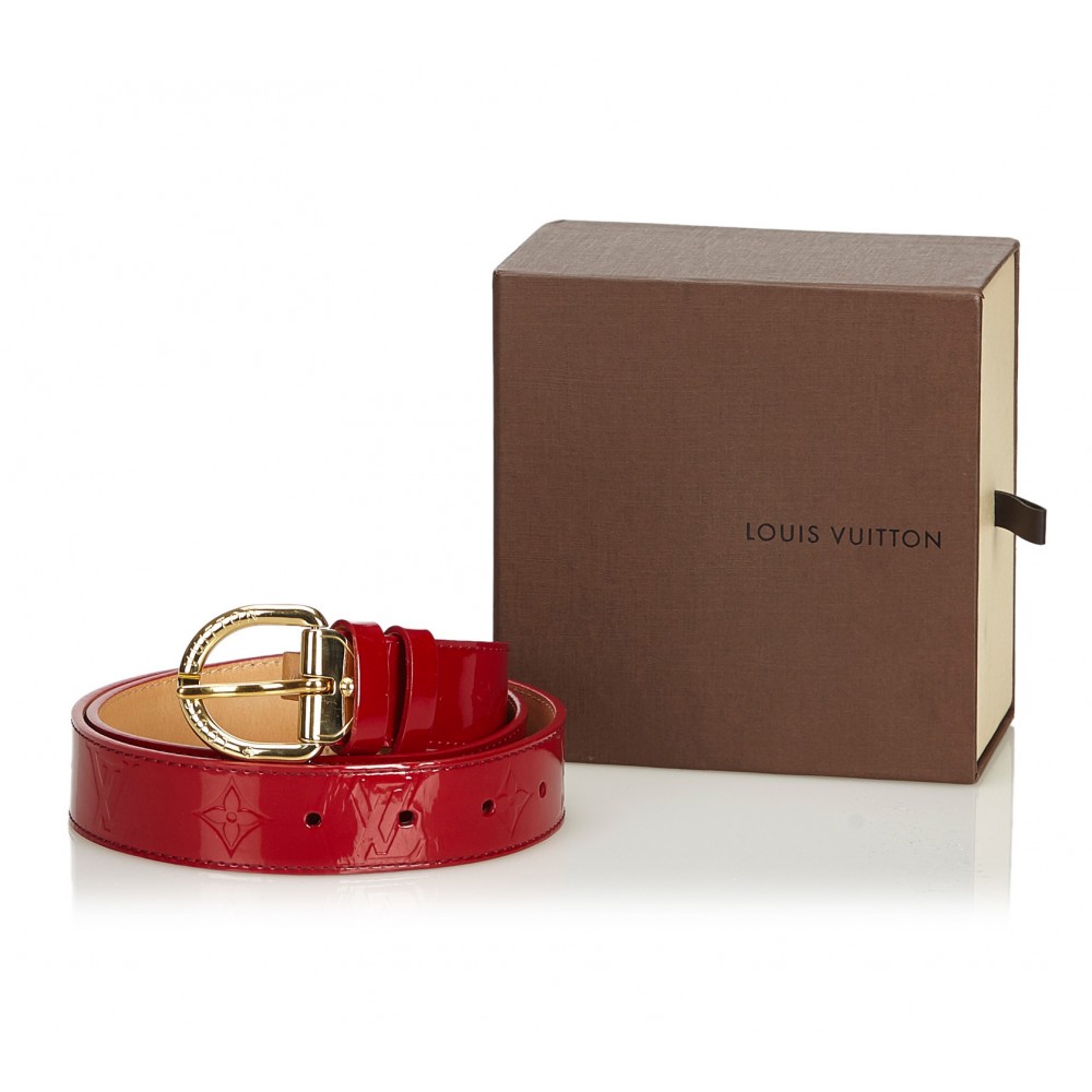 Louis Vuitton Vintage - Monogram Vernis Belt - Red - Vernis