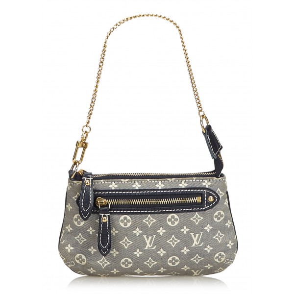 Louis Vuitton Vintage - Monogram Mini Lin Pochette Bag - Grey - Monogram Leather Handbag - Luxury High Quality