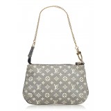 Louis Vuitton Vintage - Monogram Mini Lin Pochette Bag - Grigia - Borsa in Pelle Monogramma - Alta Qualità Luxury