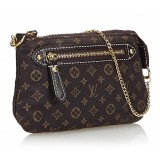 Louis Vuitton Vintage - Monogram Mini Lin Pochette Bag - Black - Monogram Leather Handbag - Luxury High Quality