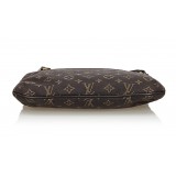 Louis Vuitton Vintage - Monogram Mini Lin Pochette Bag - Black - Monogram Leather Handbag - Luxury High Quality