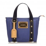 Louis Vuitton Vintage - Antigua Cabas PM Bag - Blue Black - Canvas and Leather Handbag - Luxury High Quality