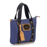 Louis Vuitton Vintage - Antigua Cabas PM Bag - Blue Black - Canvas and Leather Handbag - Luxury High Quality