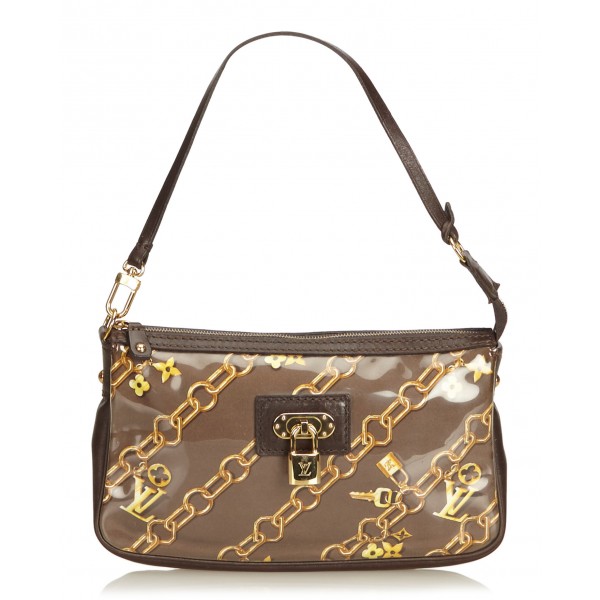 Louis Vuitton Vintage - Charms Pochette Accessories Bag - Brown - Plastic, Vinyl and Leather Handbag - Luxury High Quality