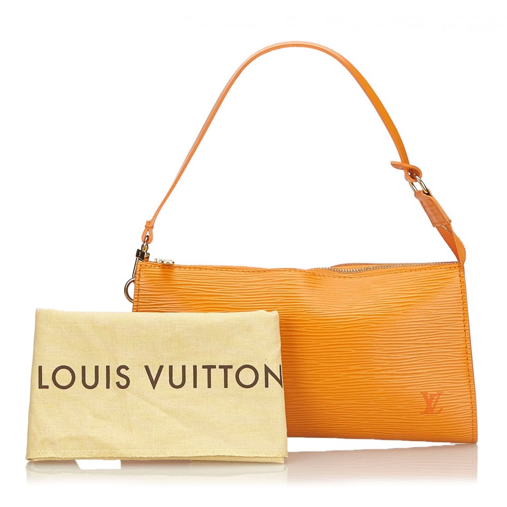 LOUIS VUITTON Epi Pochette Accessoires Long Shoulder Strap Orange