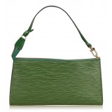 Louis Vuitton Vintage - Epi Pochette Accessoires Bag - Verde - Borsa in Pelle Epi e Pelle - Alta Qualità Luxury