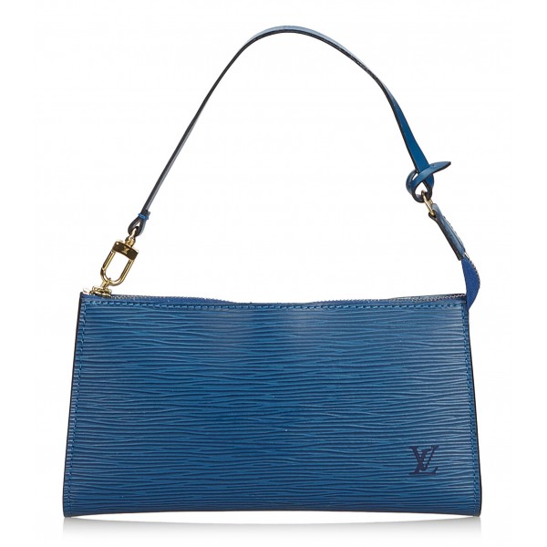 Louis Vuitton Vintage - Epi Pochette Accessoires Bag - Blu - Borsa in Pelle Epi e Pelle - Alta Qualità Luxury
