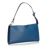 Louis Vuitton Vintage - Epi Pochette Accessoires Bag - Blu - Borsa in Pelle Epi e Pelle - Alta Qualità Luxury