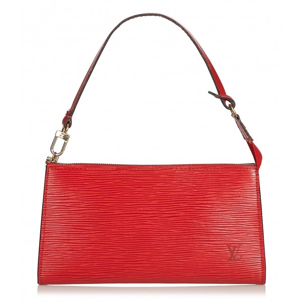Louis Vuitton Vintage - Epi Pochette Accessoires Bag - Rossa - Borsa in Pelle Epi e Pelle - Alta Qualità Luxury