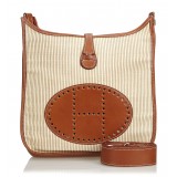 Hermès Vintage - Canvas Evelyne GM Bag - Brown - Leather Handbag - Luxury High Quality