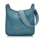 Hermès Vintage - Evelyne II PM Bag - Blue - Leather Handbag - Luxury High Quality