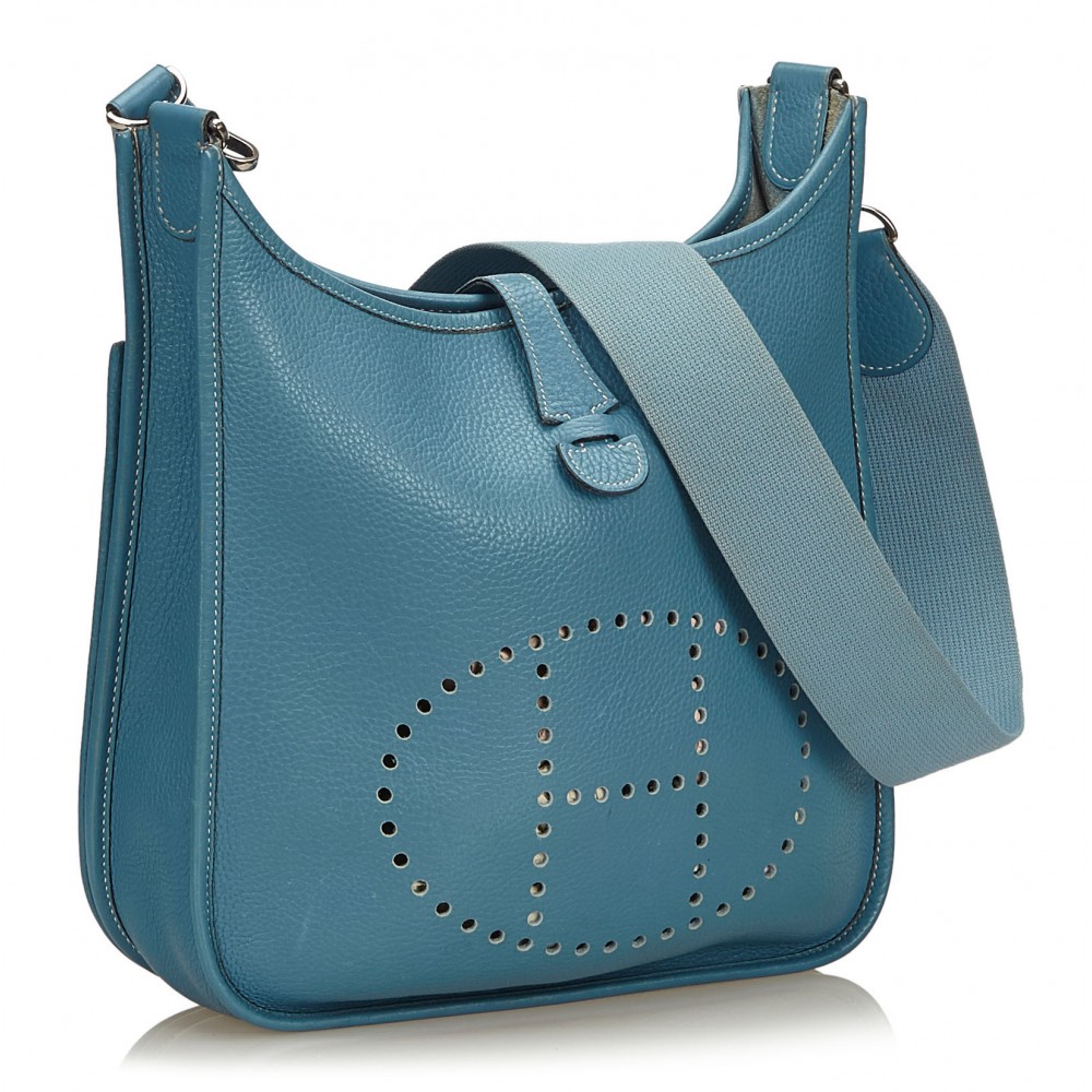 Hermès Vintage - Evelyne II PM Bag - Blue - Leather Handbag - Luxury ...