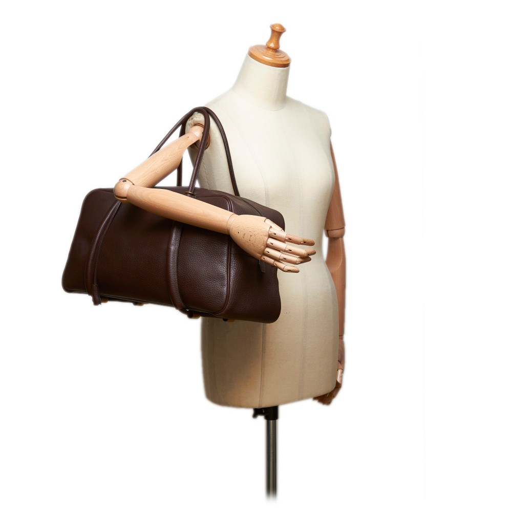 Hermès Vintage - Leather Boston Bag - Brown - Leather Handbag