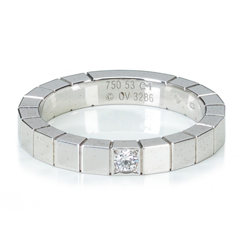 Cartier Vintage Diamond Lanieres Ring Cartier Ring in White Gold
