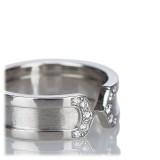 Cartier Vintage - C De Cartier Diamond Ring - Cartier Ring in White Gold with Diamonds - Luxury High Quality