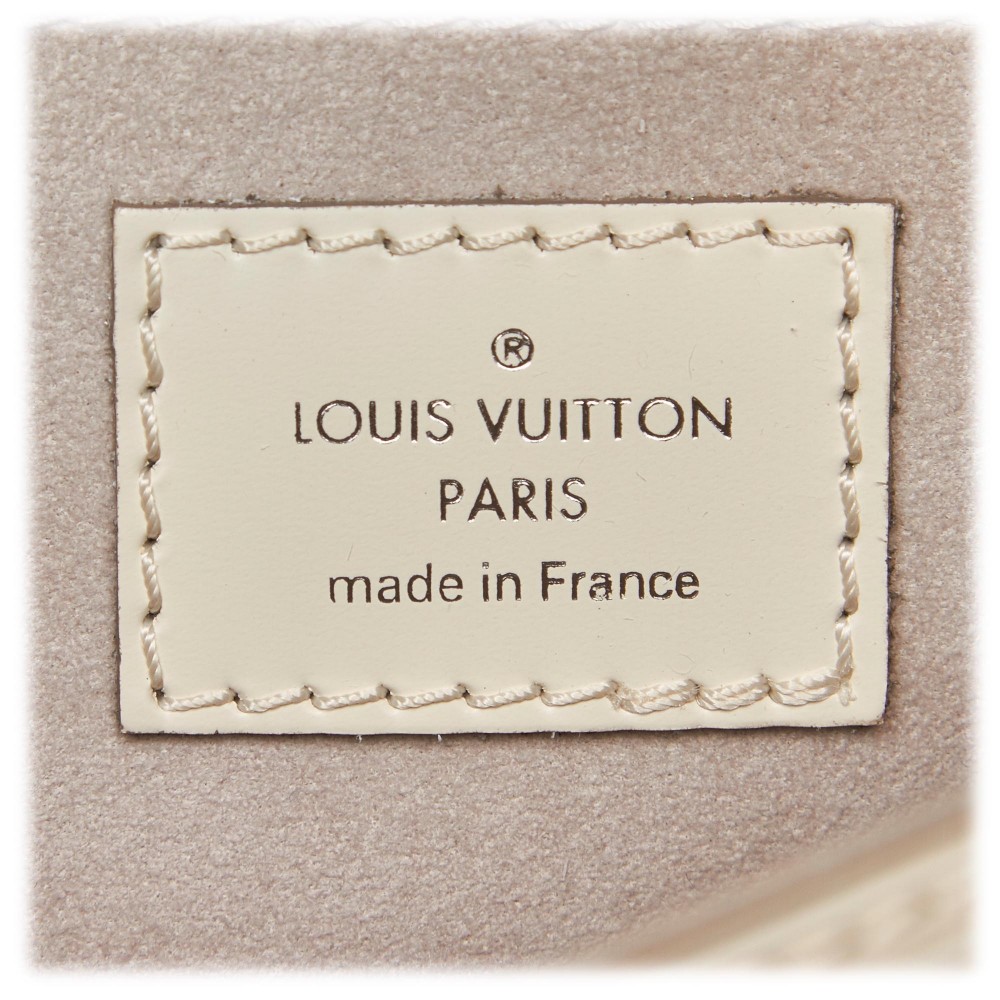 Montaigne vintage leather handbag Louis Vuitton White in Leather - 18946943